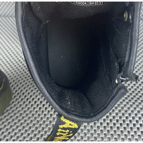 Dr Mantens 1460 Glitter J Boots Kids Size 3 Black Zipper Lace Up - Picture 9 of 12